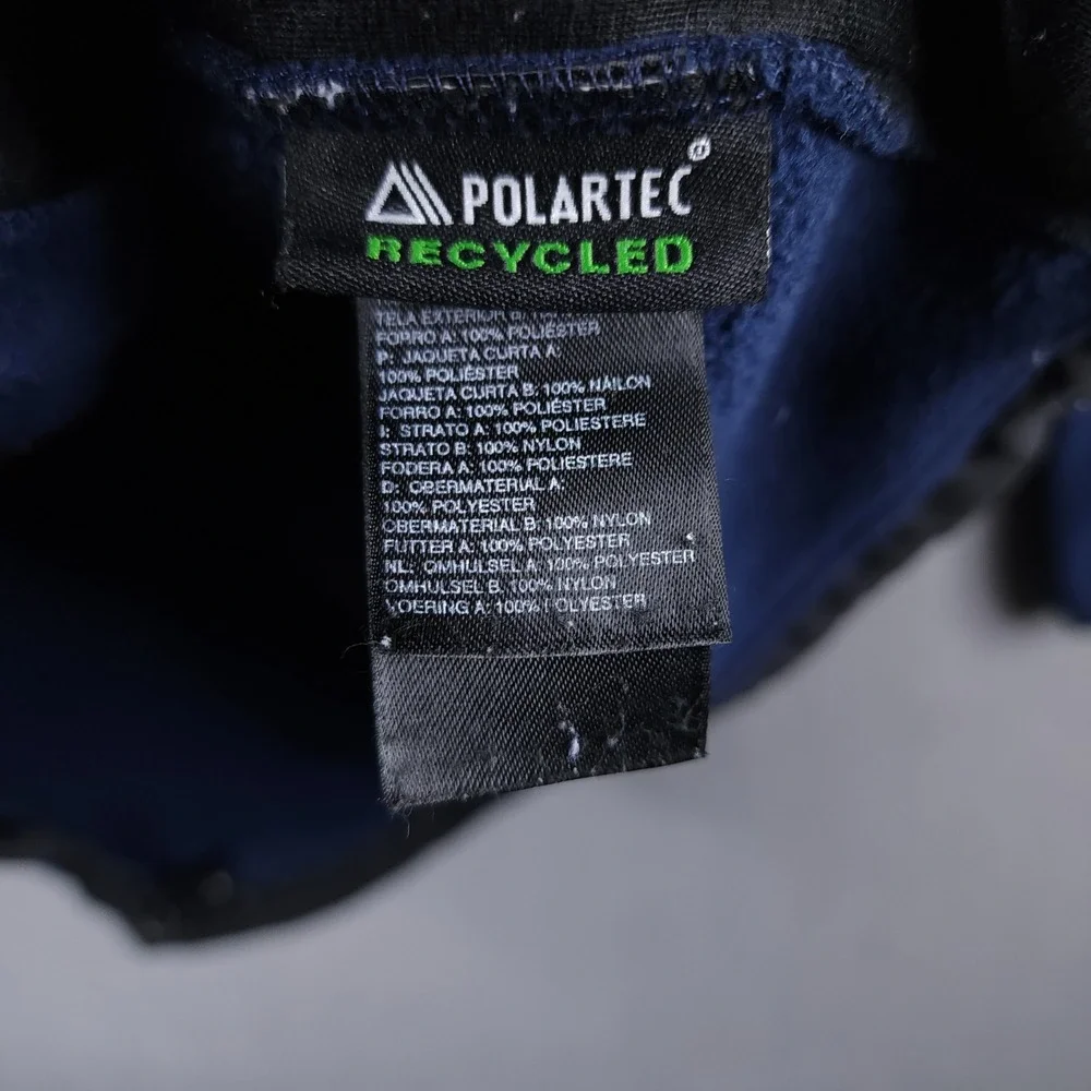 The North Face Denali Polartec Fleece Jacket Mens Medium Blue Black Zip Coat